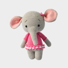 Amigurumi de Elefante Vestido Fucsia