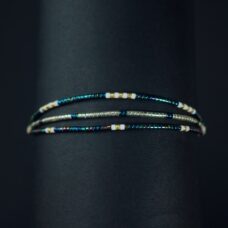 Pulsera Miyuki Triples Azul