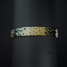 Pulsera Miyuki 7 Filas Negra