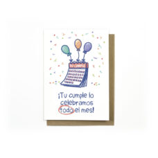 Tarjeta ¡Tu cumple lo celebramos todo el mes!